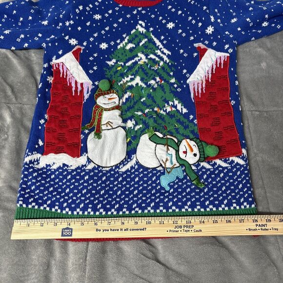 Ugly Christmas Sweater Tree Built-in‎ Light Bulbs Battery Back Missing size M - Picture 8 of 8